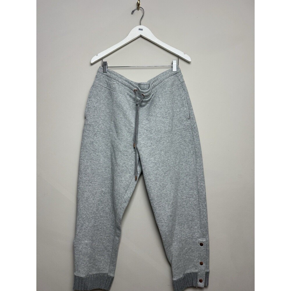 Anthropogie Saturday Sunday Jogger Pants Size Large Gray Drawstring Rib Cuffed